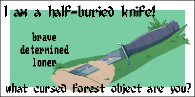 A half buried knife